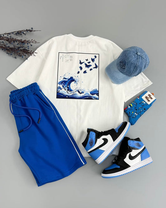 Chinese Waves T-shirt & Short Set