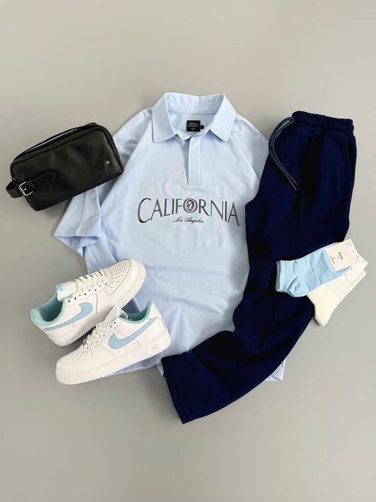 California LA Polo Shirt & Pants Set