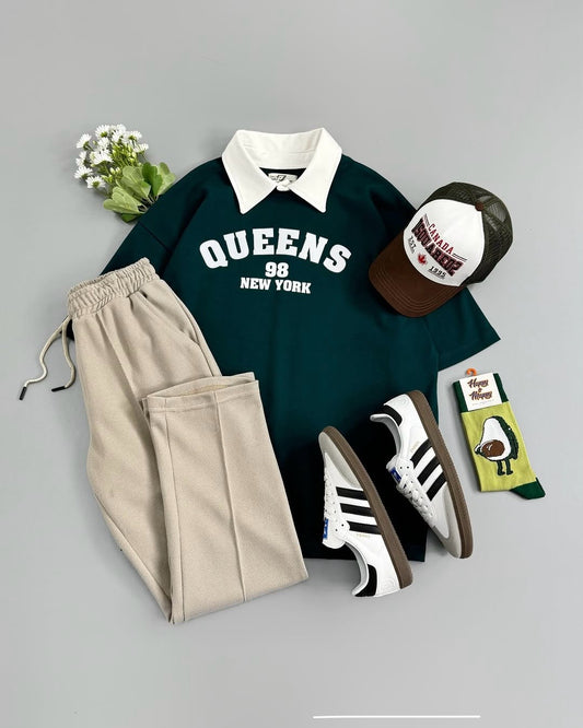 Queens Polo & Pant Set