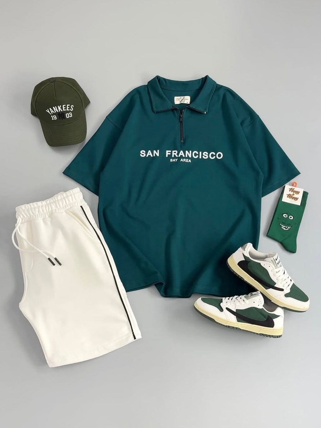 San Francisco Zip Up & Shorts Set